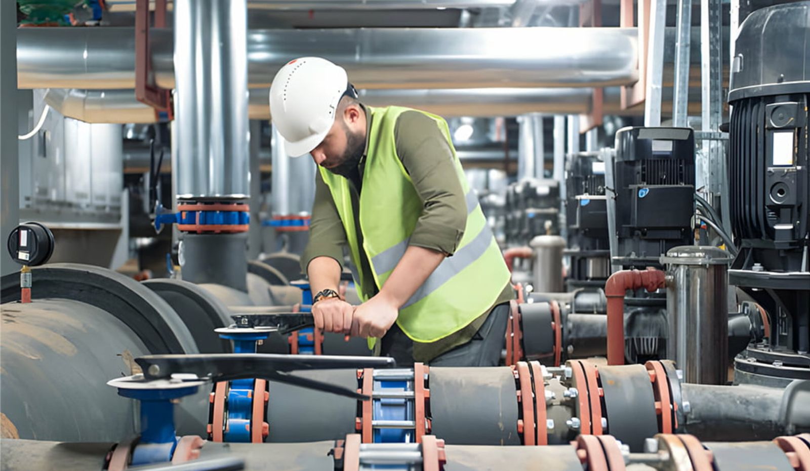 Tehnician lucrând la instalații electrice Teatru Ion Creangă București